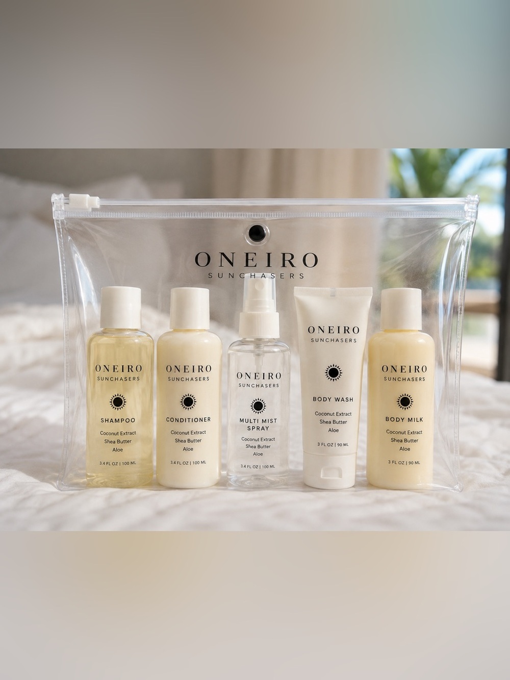 Oneiro Sunchasers Ready Go 5 Pc Travel Hair Body Care Set NEW - Picture 8 of 8